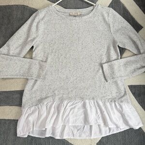 Ladies LOFT mixed media blouse